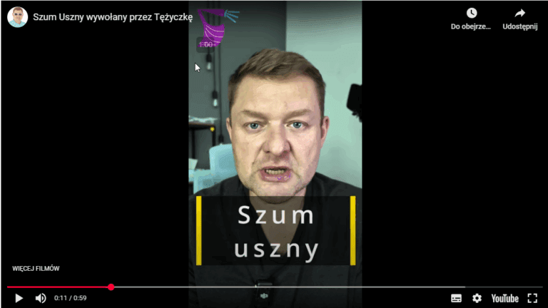 Szum uszny wywołany przez tężyczkę — opis przypadku
